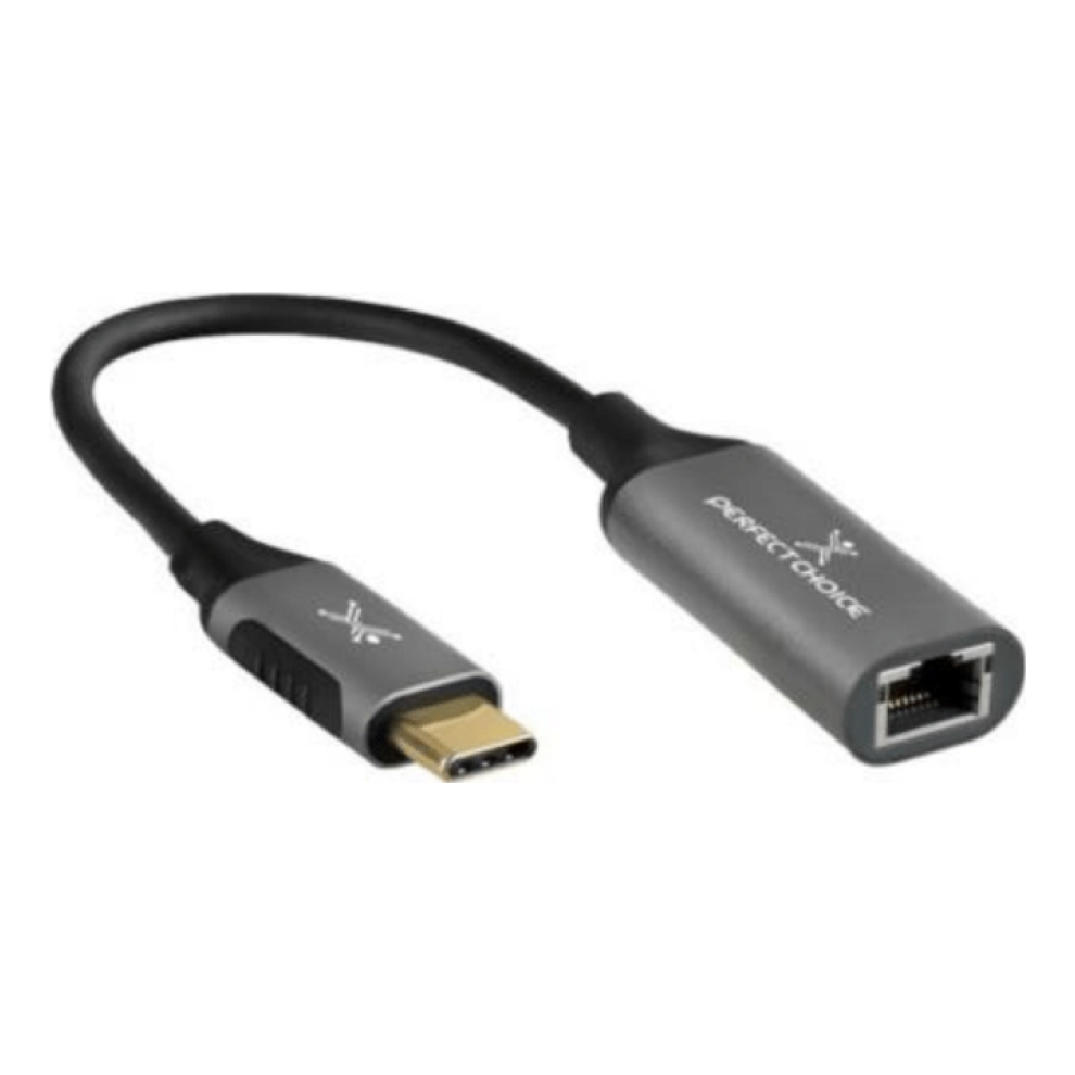 Adaptador USB-C a ETHERNET RJ45 PERFECT CHOICE PC-101277