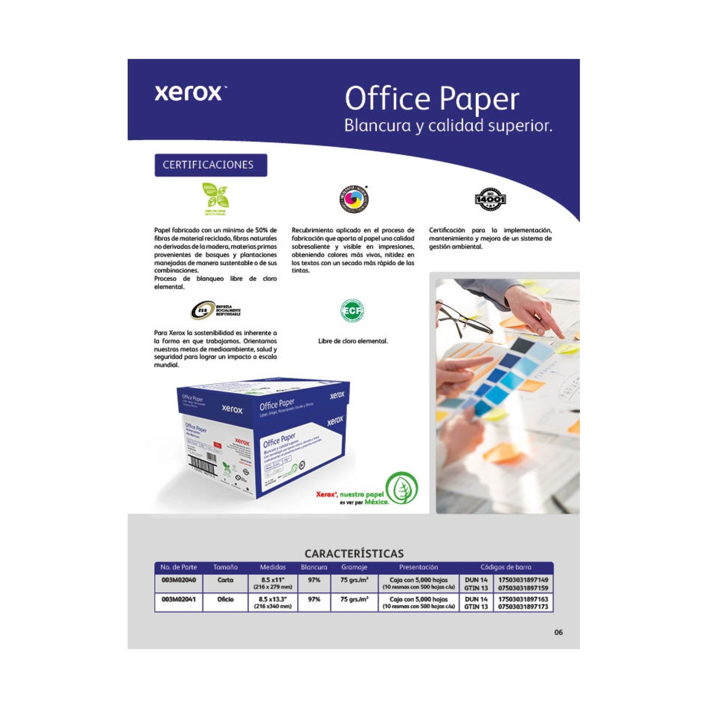 Papel Azul Carta. Caja 10 Paquetes XEROX Azul