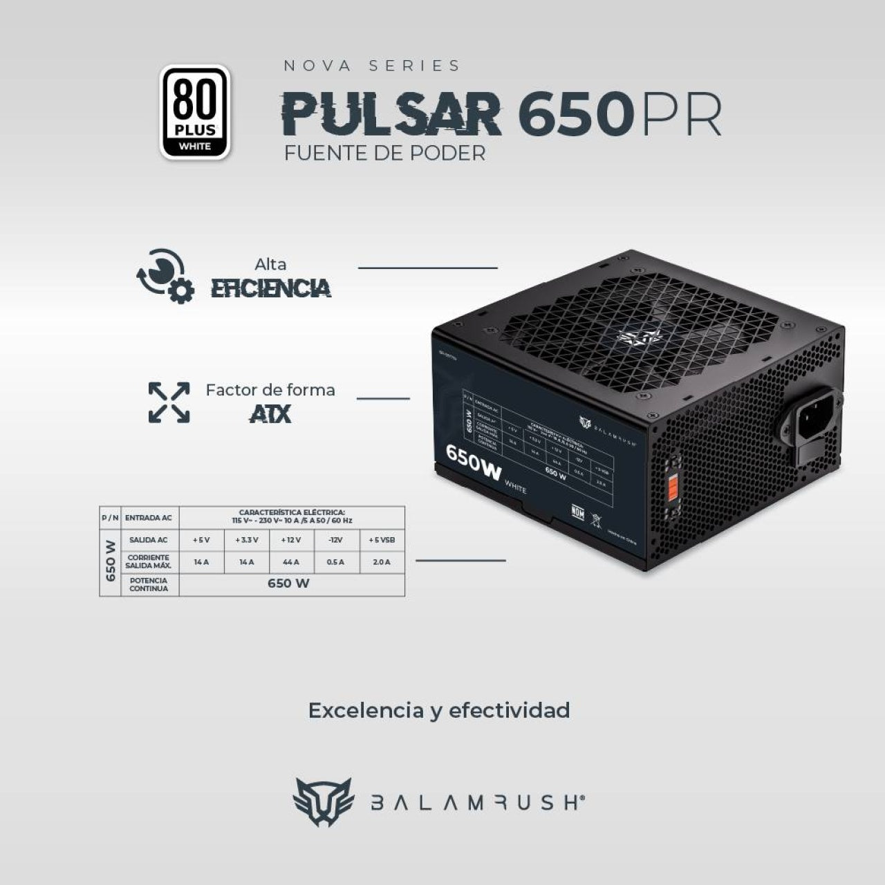 Fuente de poder Balam Rush 650PR