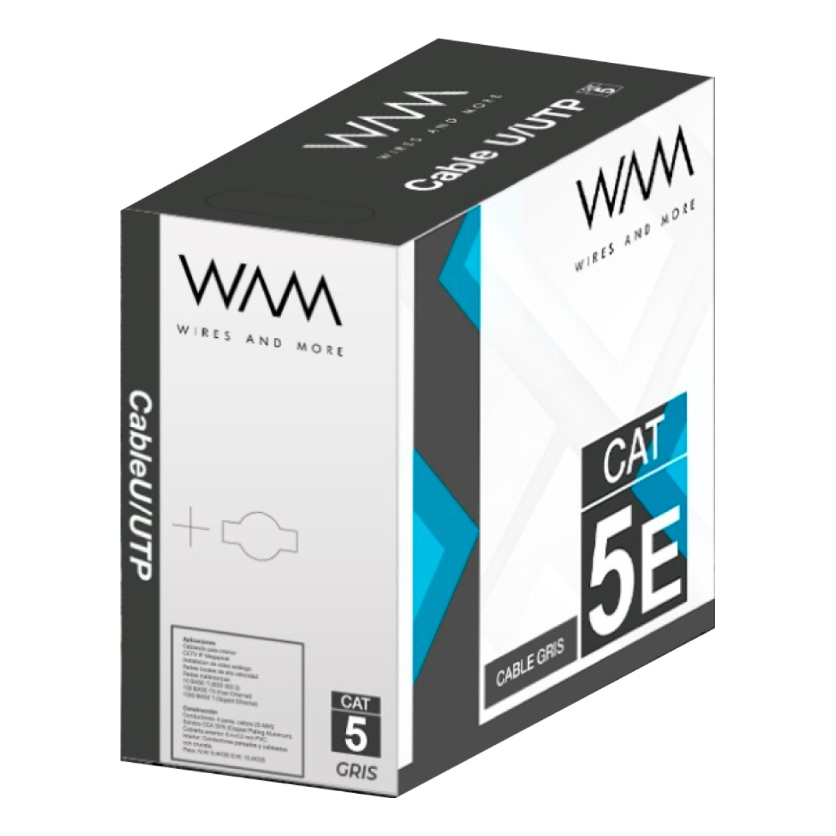 Cable UTP WAM CAT5E-GRIS