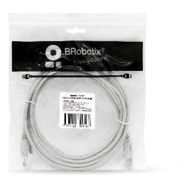 CABLE DE PATCH RED, CAT6 UTP, GRIS, 0.5 M BROBOTIX 308187