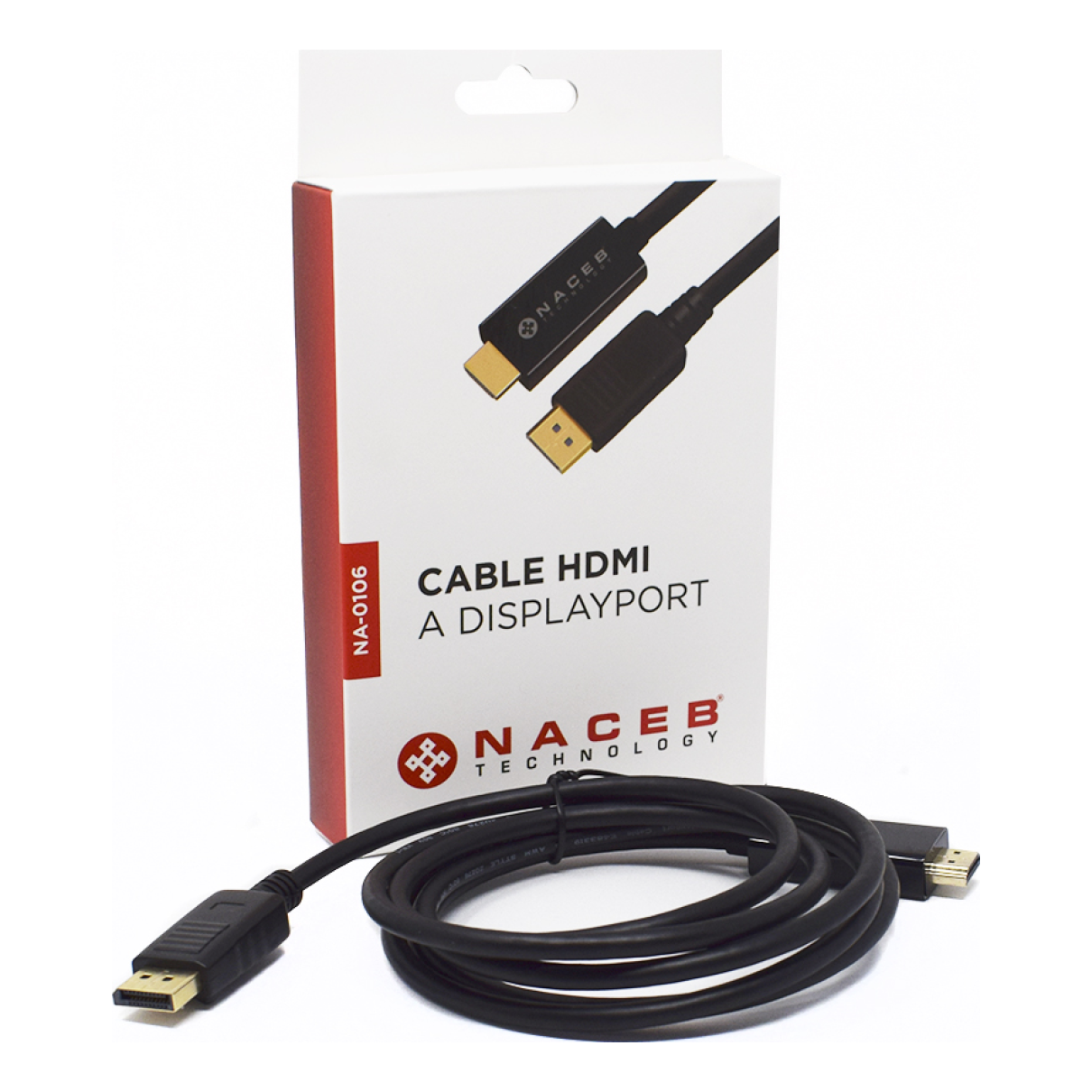 Adaptador HDMI a DisplayPort Naceb Technology NA-0106