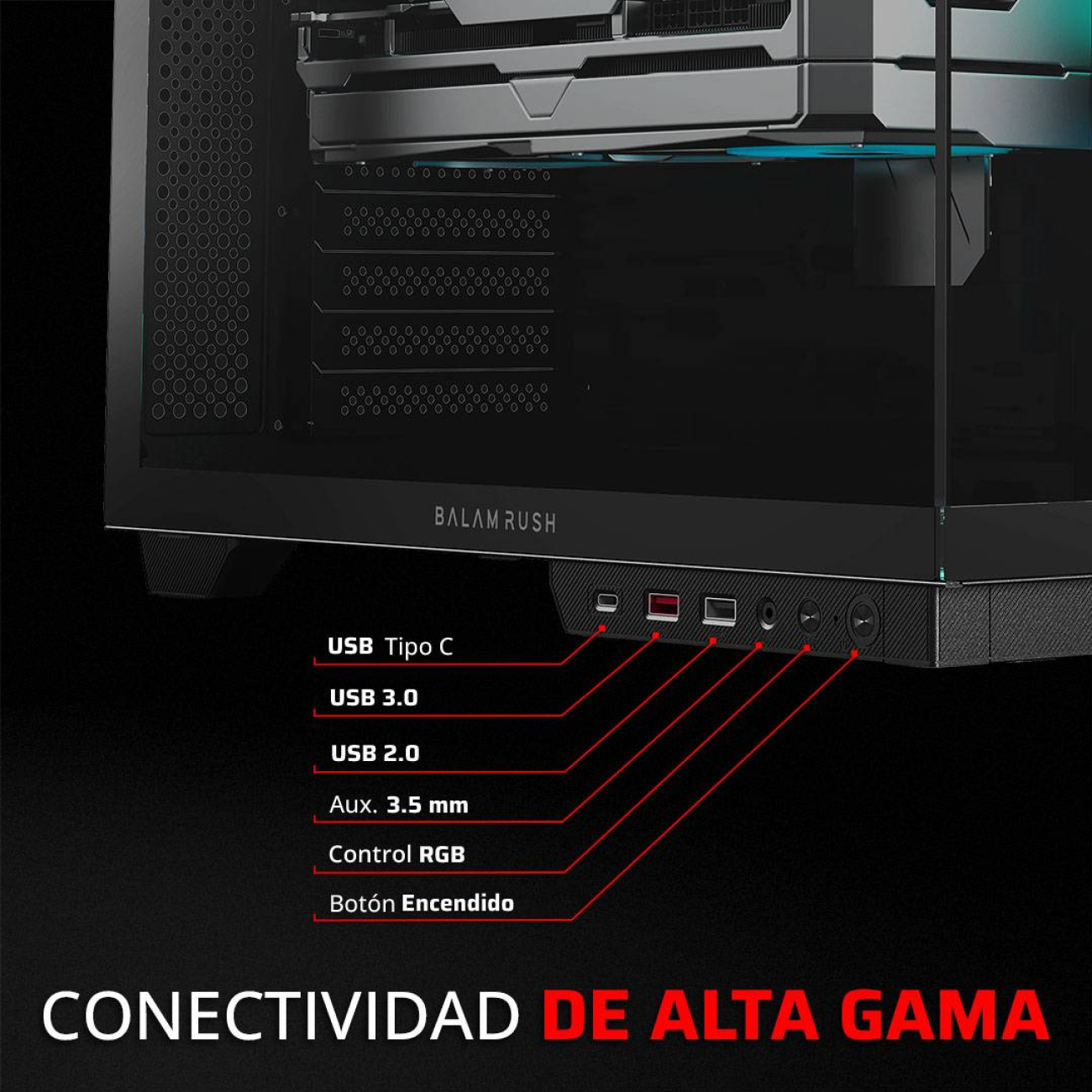 Gabinetes Gaming Balam Rush TANK MAJESTIC 7600