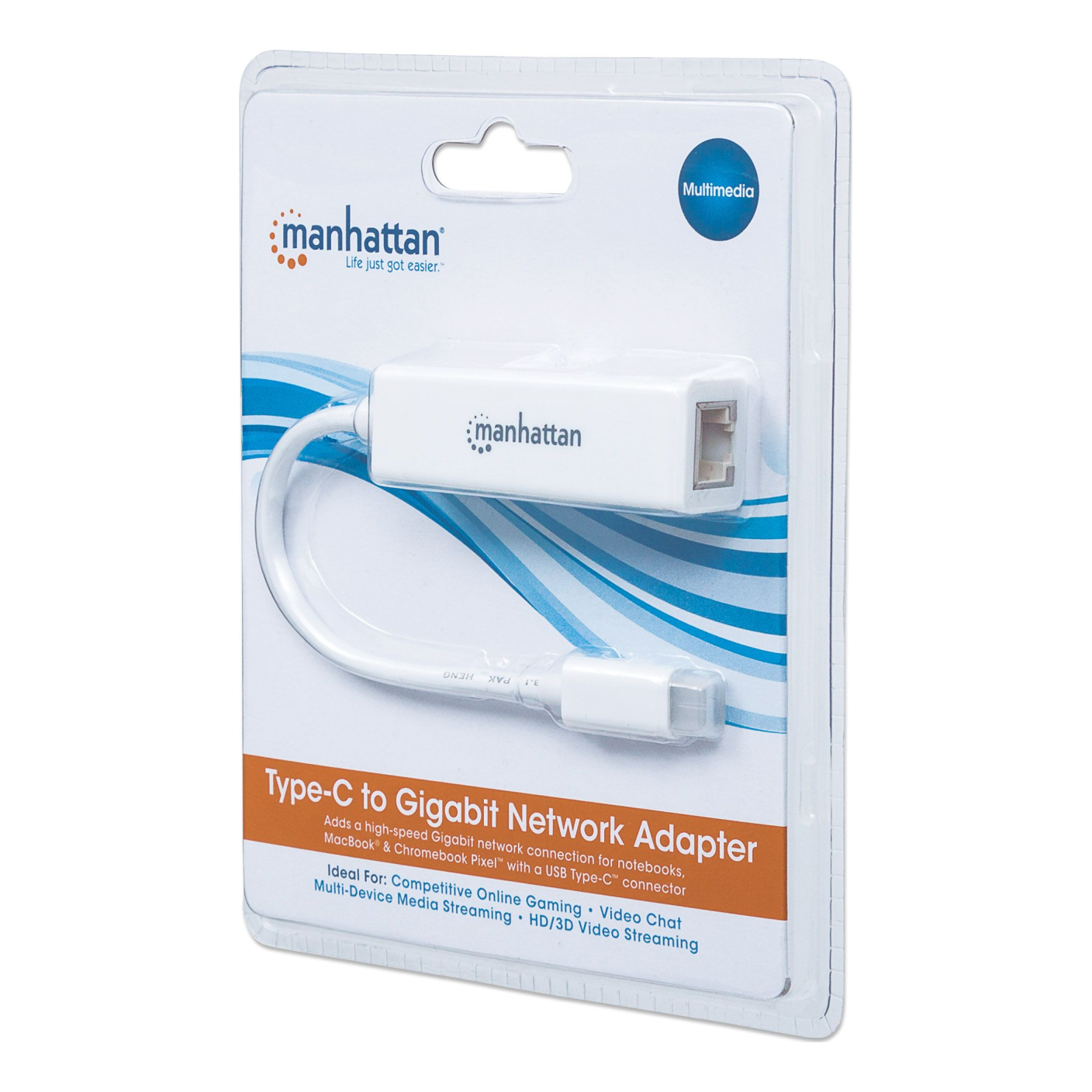 Adaptador USB Tipo C a Red MANHATTAN 507585