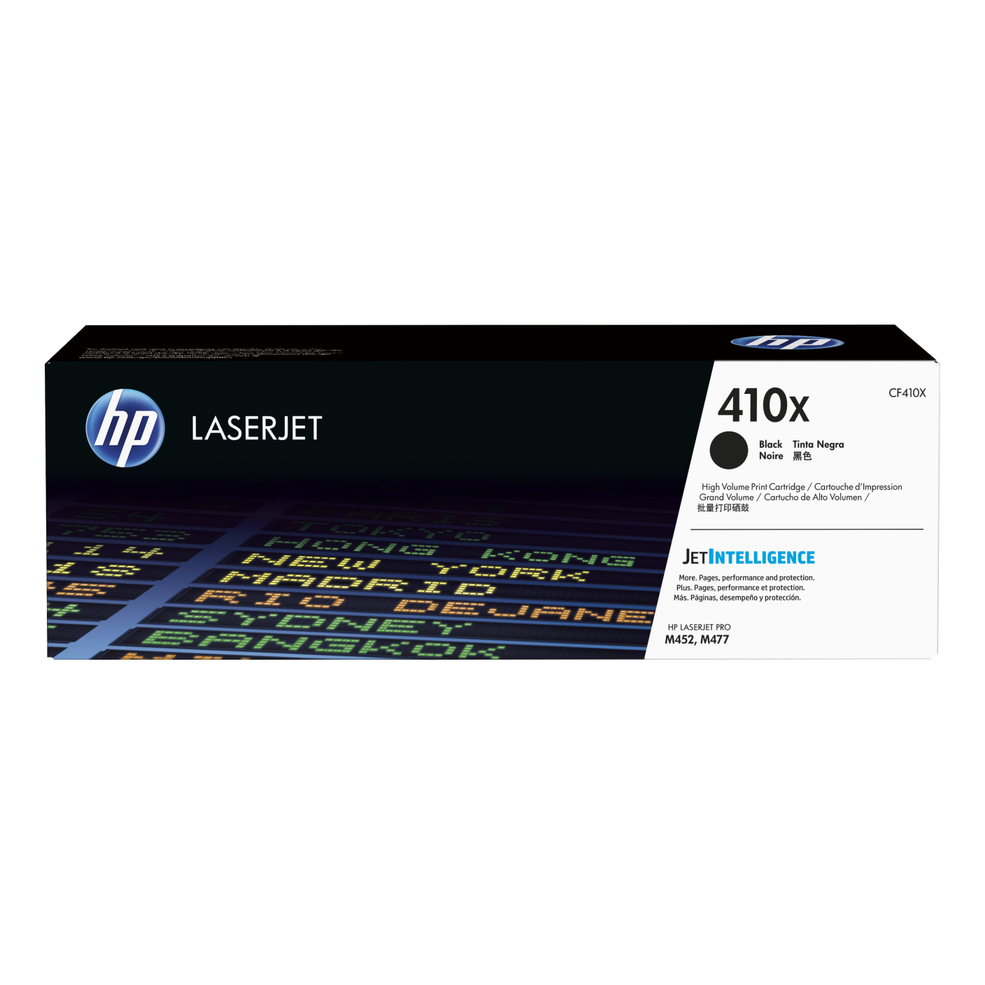 Tóner HP Original 410X Negro – Para LaserJet Pro M452, Color LaserJet Pro MFP M477, LaserJet Pro M377 (CF410X)