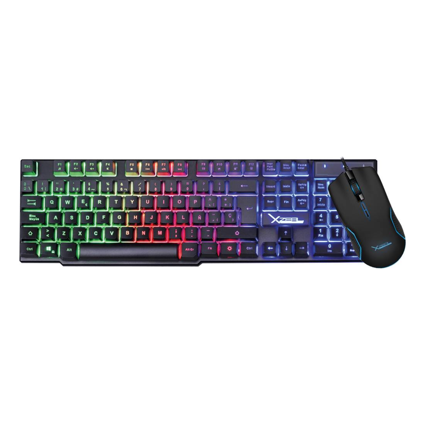 Kit telcado y mouse Xzeal XZKTALRW1B