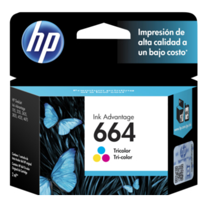 Cartucho de Tinta HP Original 664 Cian – Para DeskJet 1115, DeskJet 2135, DeskJet 2676 (F6V28AL)