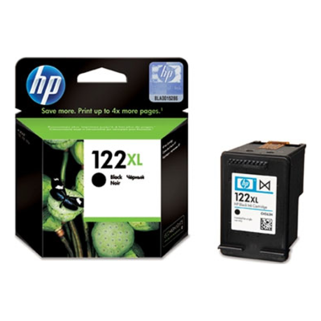 Cartucho de Tinta HP Original 122XL Negro – Para DeskJet 1000, DeskJet 1050, DeskJet 2050 (CH563HL)