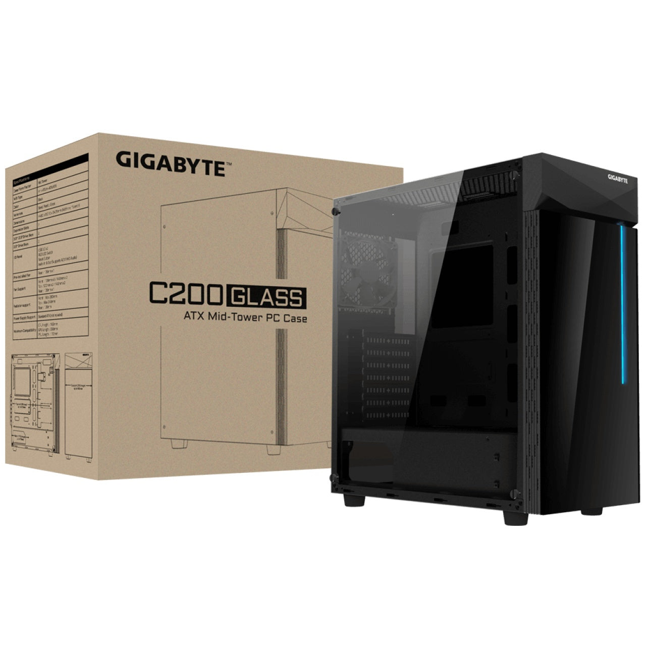 Gabinete GIGABYTE GB-C200G