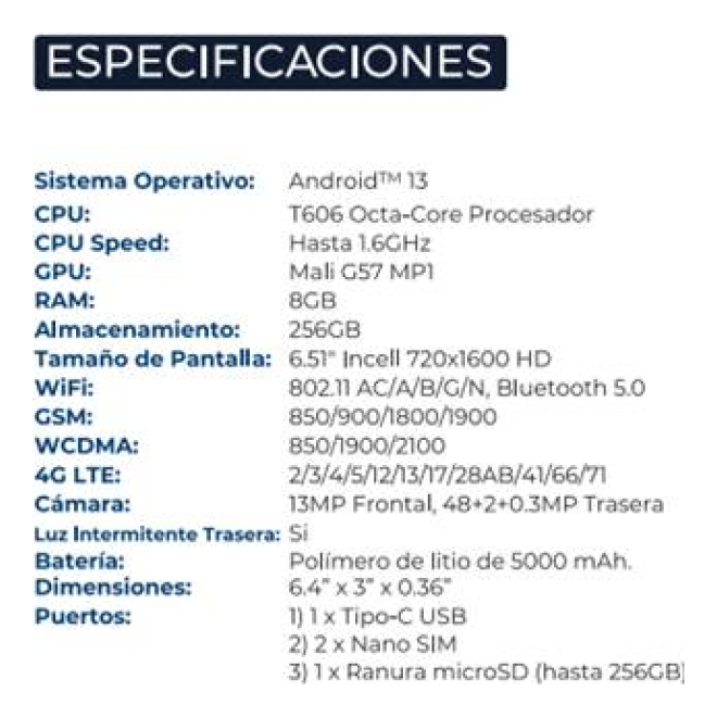 Celulares HYUNDAI HY65PA1401NABK