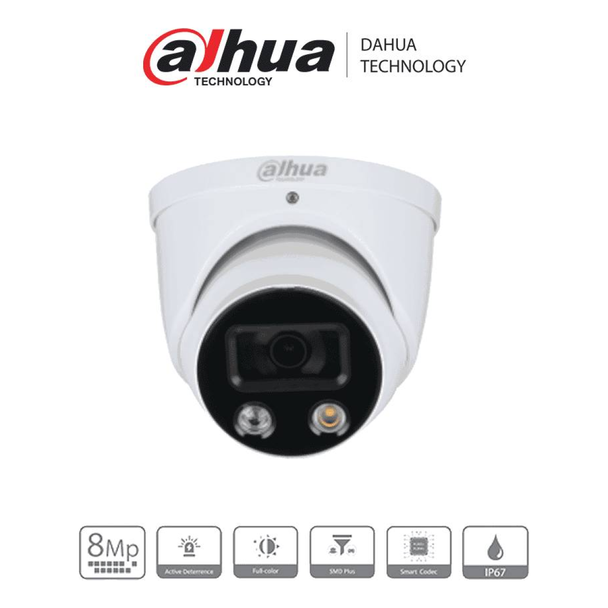 Cámara Domo Dahua Technology HDW3849HN-AS-PV