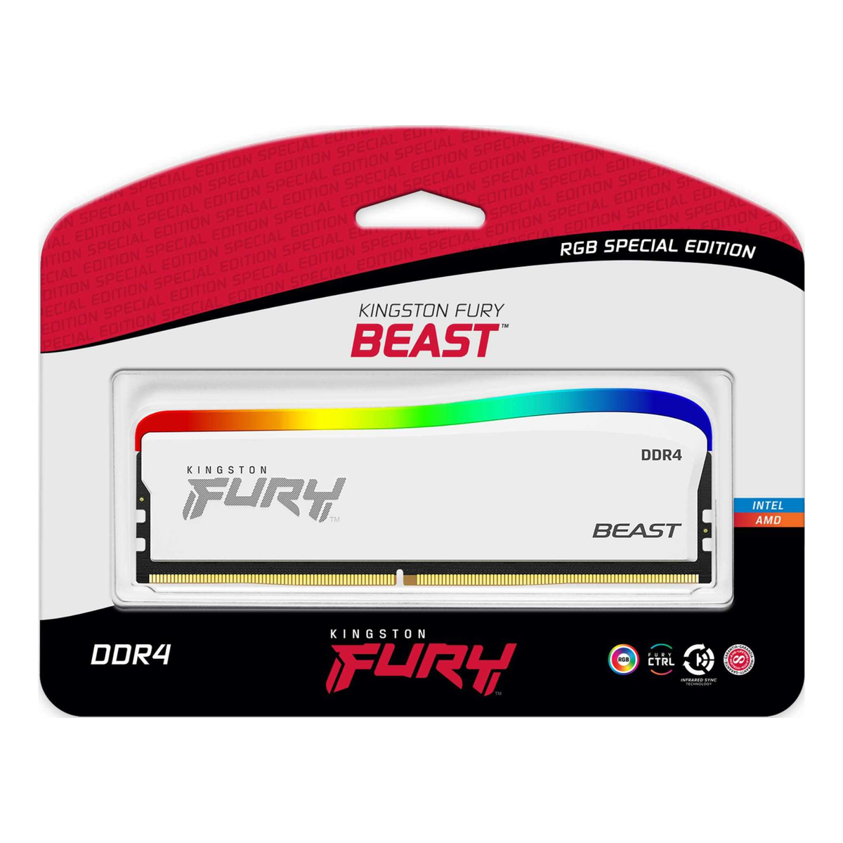 Memoria RAM para PC Kingston Technology Fury Beast 8 GB DDR4 3600 MT/s CL17 DIMM RGB (KF436C17BWA/8)