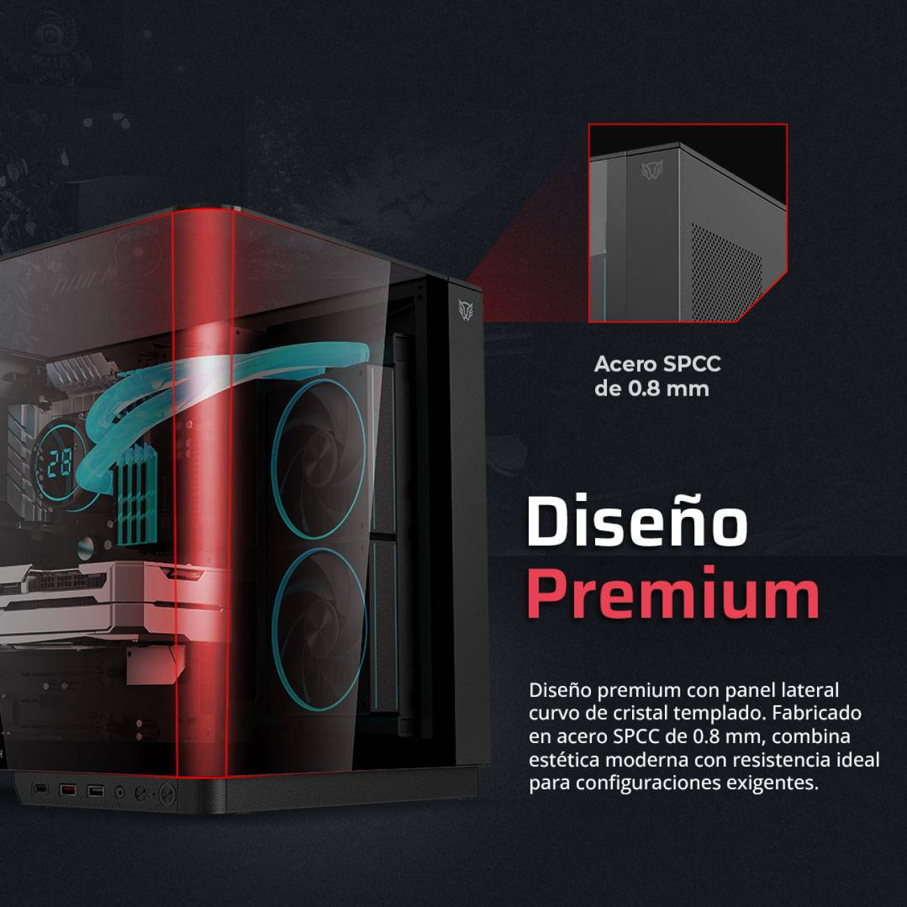 Gabinetes Gaming Balam Rush CURVE 6800