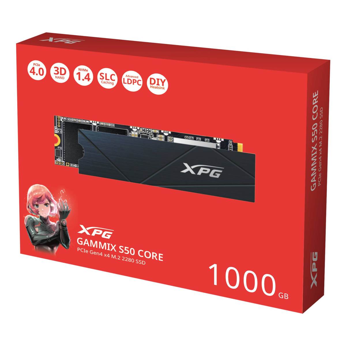 SSD M.2 NVMe ADATA Gammix S50 Core 1 TB PCIe 4.0 x4 (SGAMMIXS50C-1000G-CS)