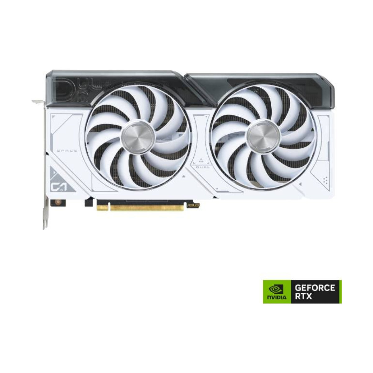 Tarjeta de Video Gaming ASUS DUAL-RTX4070-O12G-WHITE NVIDIA GeForce RTX 4070 GDDR6X 2 Ventiladores (90YV0II1-M0AA00)