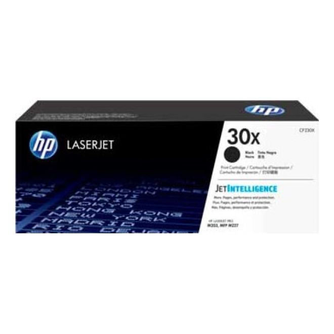 Tóner HP Original 30X Negro – Para LaserJet Pro M203, LaserJet Pro MFP M227, LaserJet Pro MFP M230 (CF230X)