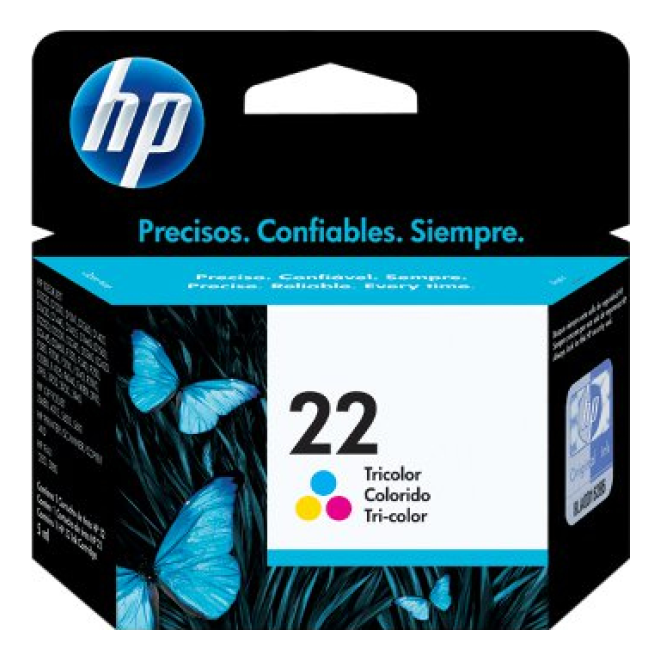 Cartucho de Tinta HP Original 22 Cian – Para DeskJet 3910, DeskJet 3920, DeskJet 3930 (C9352AL)