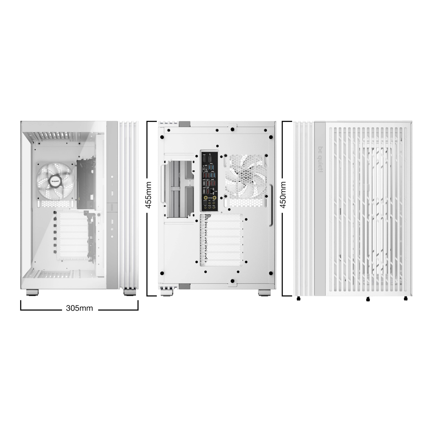 Gabinetes Gaming Be Quiet LIGHT BASE 600 LX WHITE