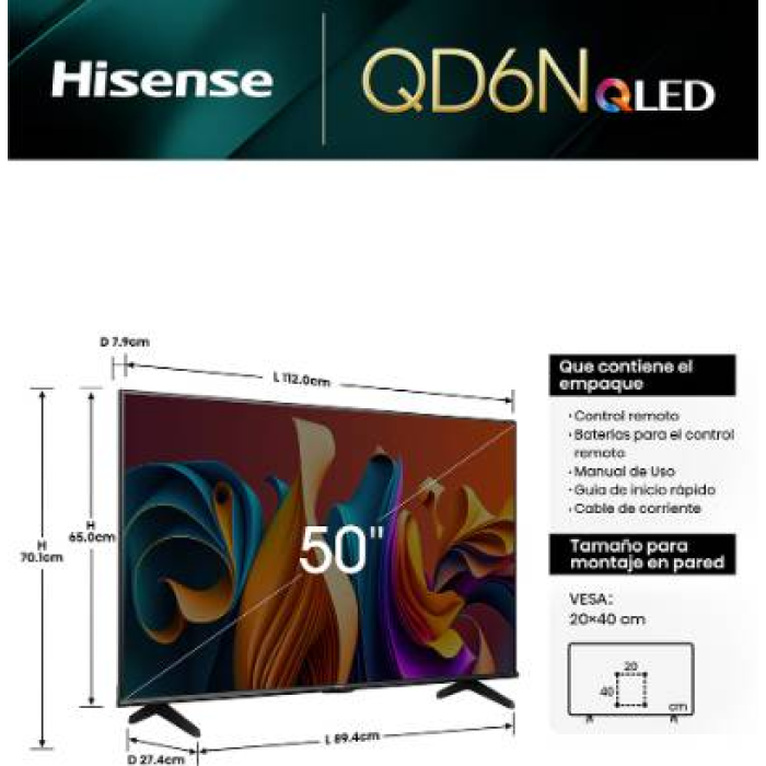 Television Hisense 50QD6N