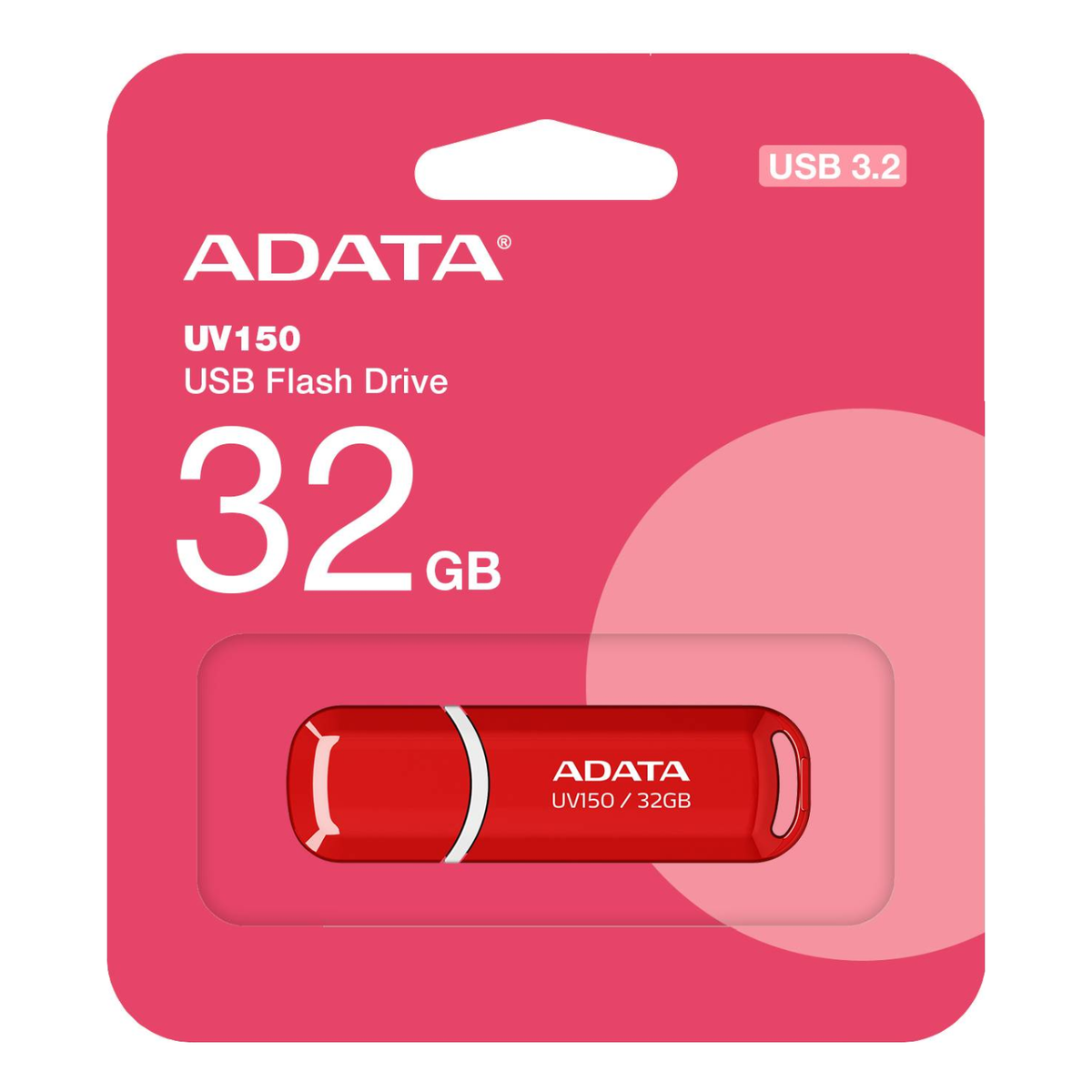 Memoria USB ADATA UV150 32 GB USB 3.2 Rojo (AUV150-32G-RRD)