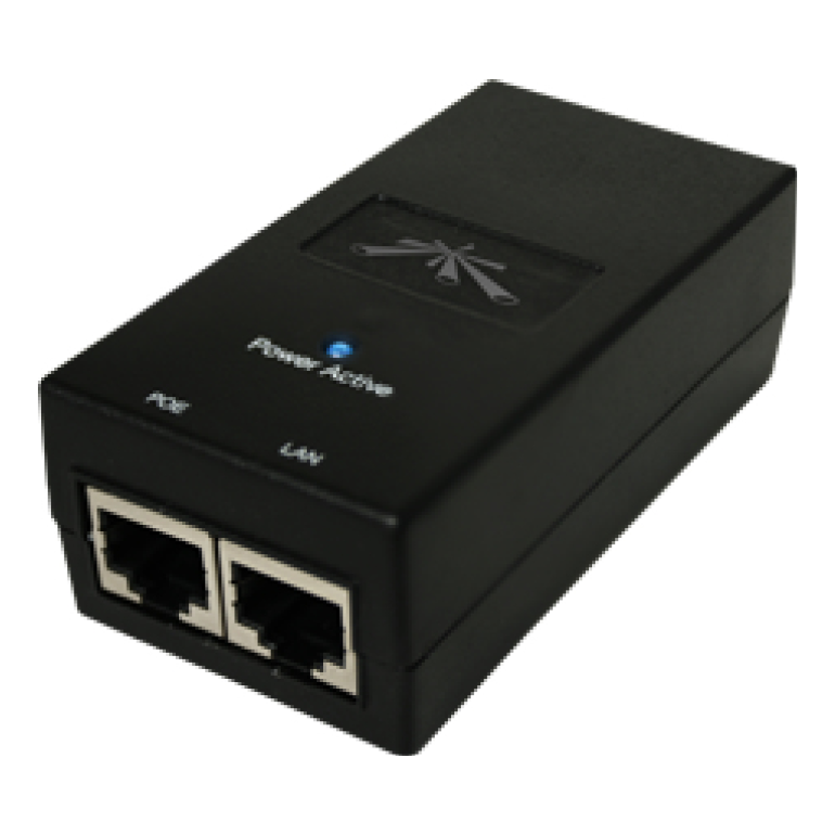 Inyector PoE Pasivo UBIQUITI de 24 V y 12 W Gigabit (POE-24-12W-G)