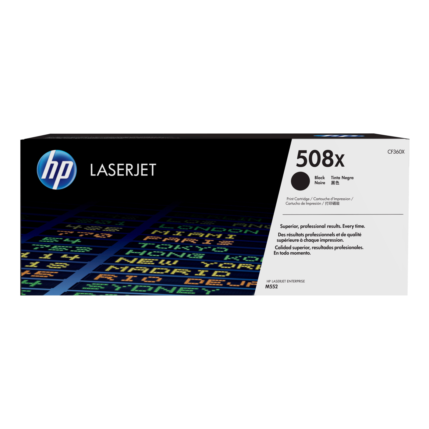 Tóner HP Original 508X Negro – Para LaserJet M552, LaserJet M553, LaserJet M577 (CF360X)