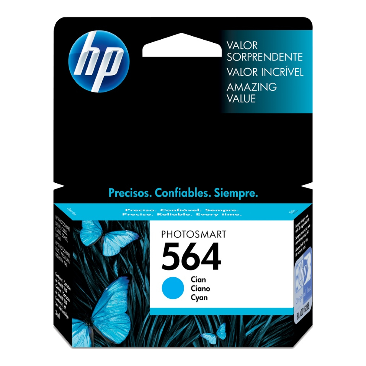 Cartucho de Tinta HP Original 564 Cian – Para DeskJet 3520, OfficeJet 4620, Photosmart 5510 (CB318WL)
