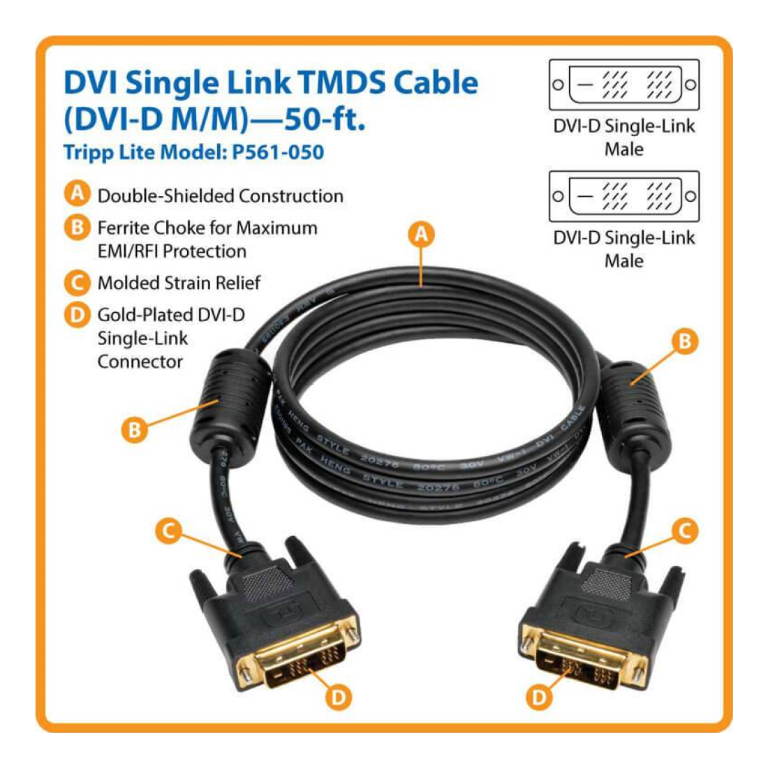 Cable DVI TRIPP-LITE P561-050