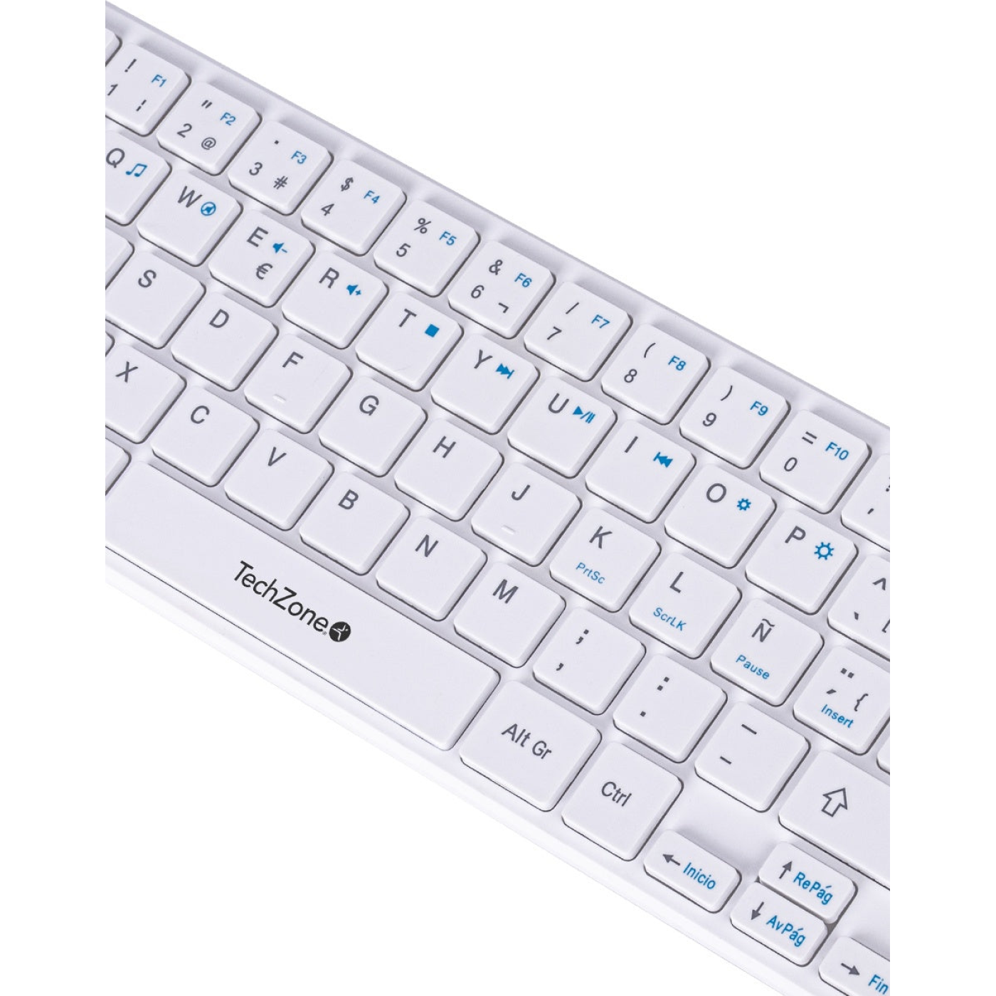 Kits para Teclado Y Mouse TECHZONE Young Pop White