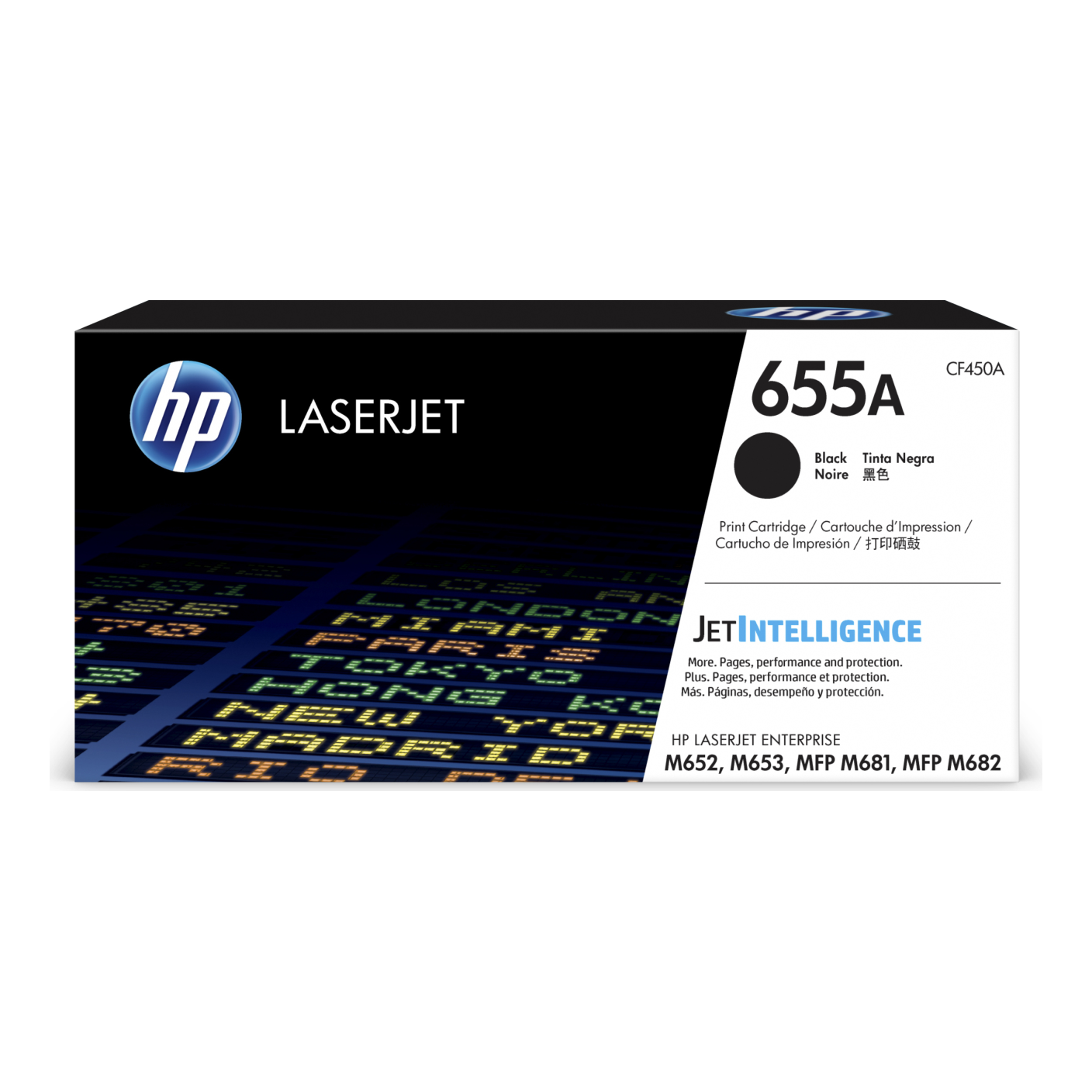 Tóner HP Original 655A Negro – Para LaserJet M652, LaserJet M653, LaserJet M681 (CF450A)