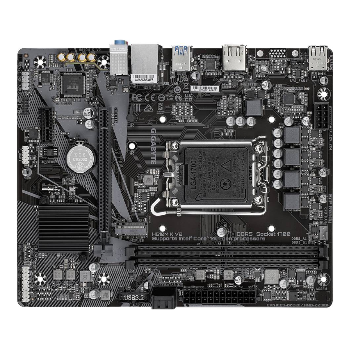 Motherboard Gigabyte H610M K V2 ATX DDR5