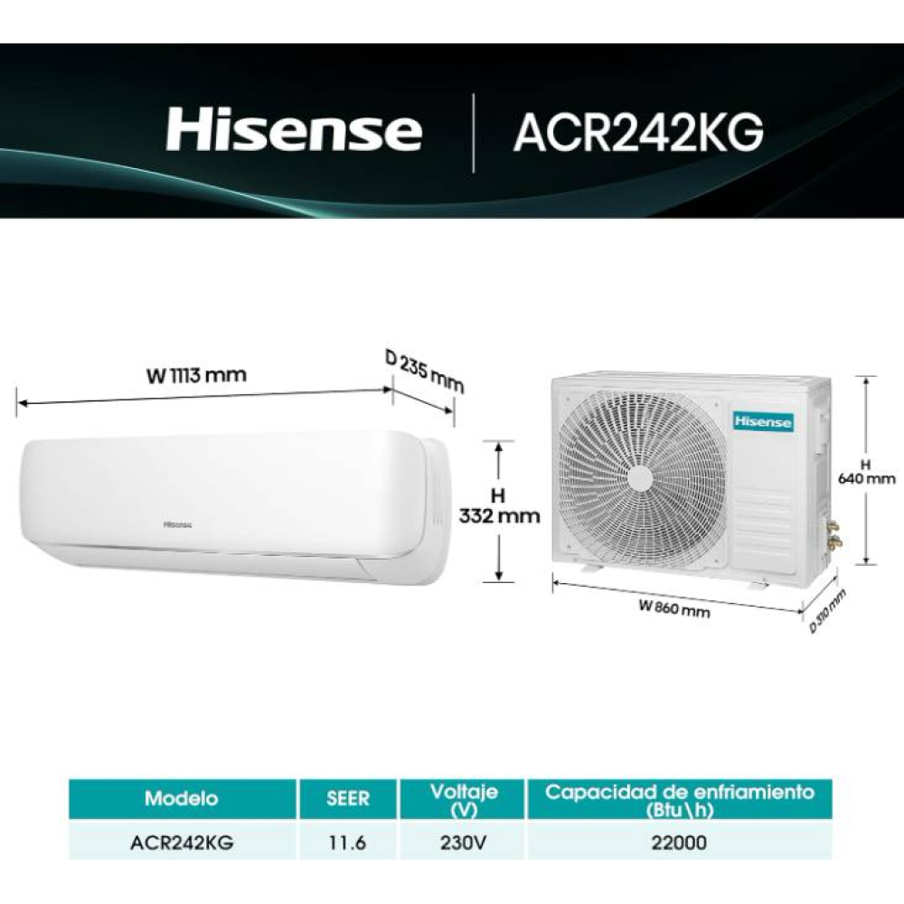 Aires Acondicionados Hisense ACR242KG