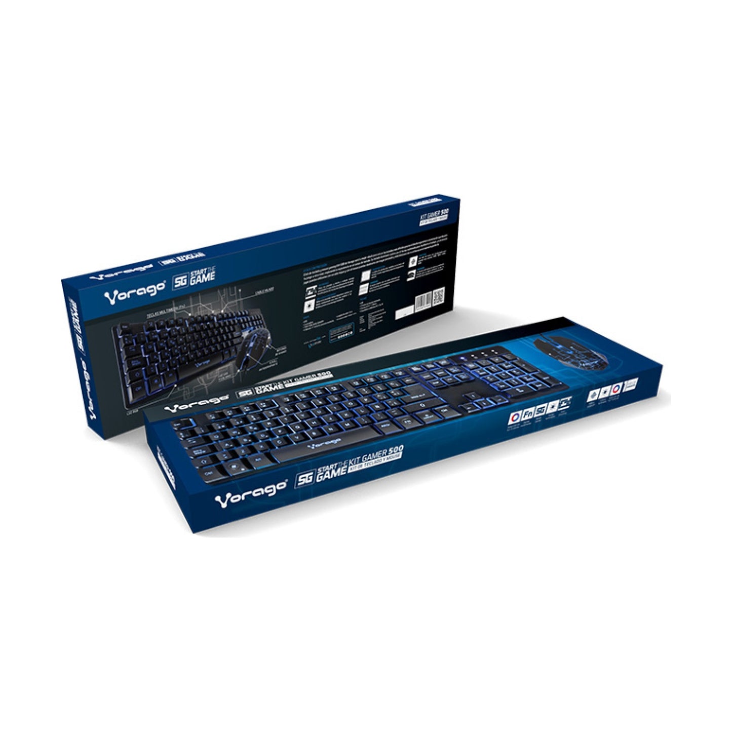 Kit de Teclado y Mouse Gaming VORAGO KM-500