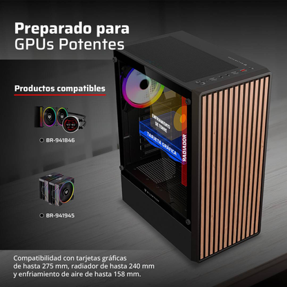 Gabinetes Gaming Balam Rush DRAGONFLY WOOD GM580CB