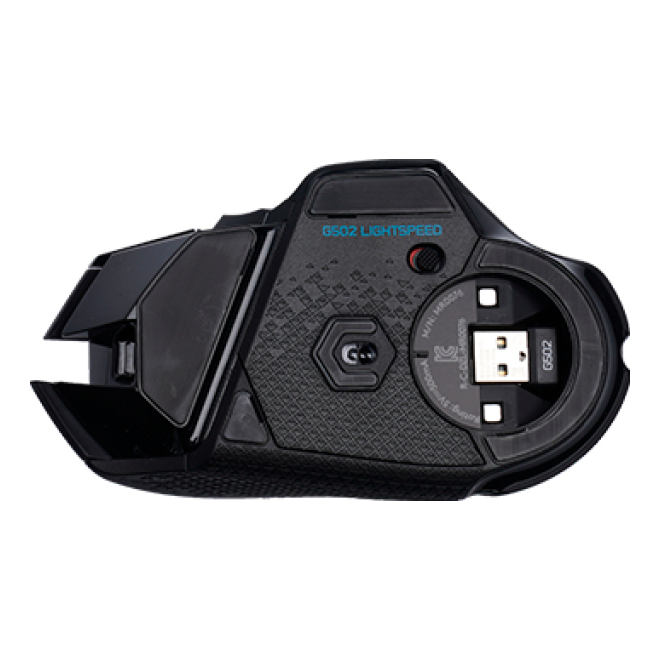 Mouse Gaming Logitech G502 inalámbrico 2.4 GHz óptico 16000 DPI 11 botones Negro (910-005566)