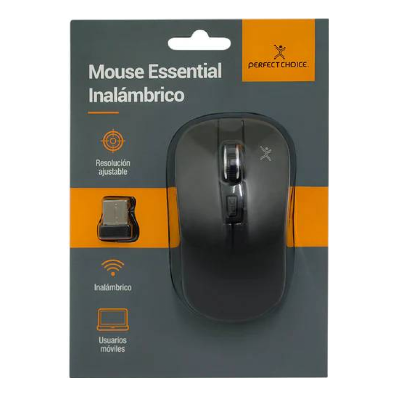 Mouse PERFECT CHOICE PC-044758 óptico 1600 DPI 3 botones Negro