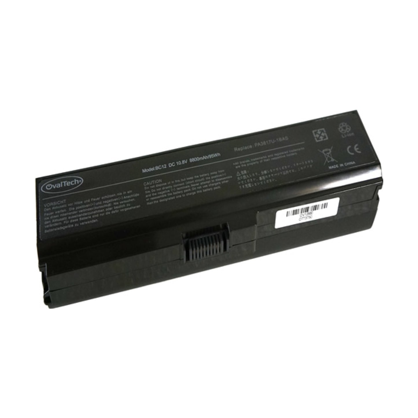 Bateria color negro 12 Celdas OVALTECH para Toshiba L745 y L755