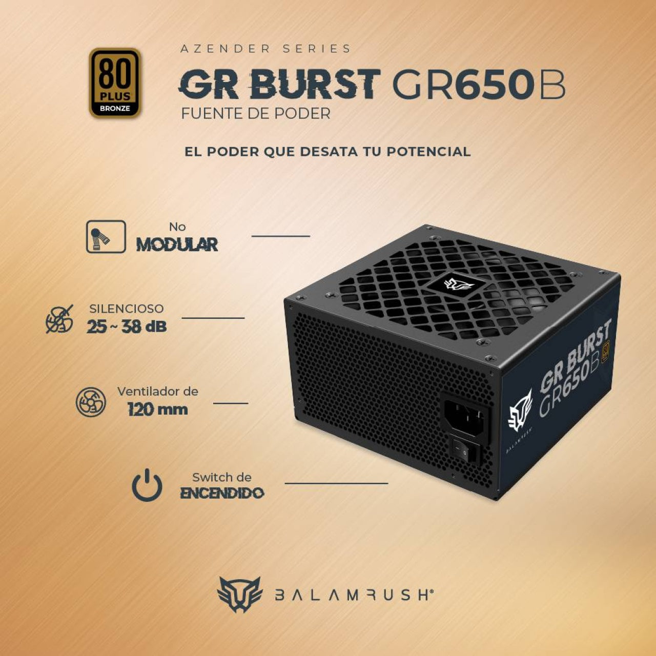 Fuente de poder Balam Rush GR650B