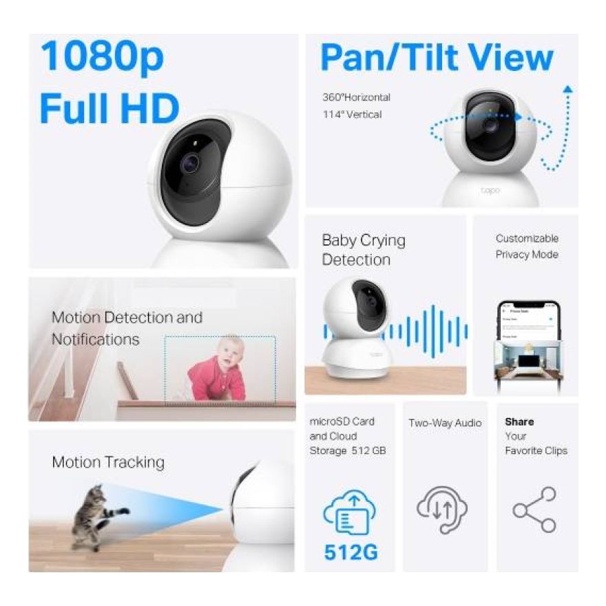 Cámara Inteligentes TP-LINK TAPO C200C