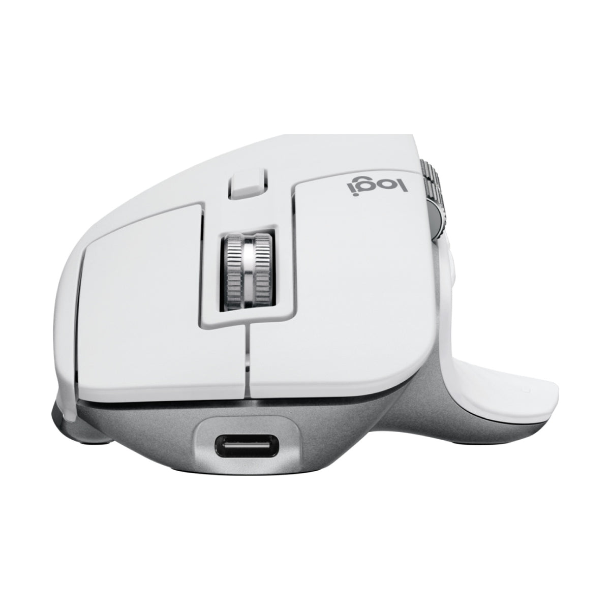 Mouse Logitech MX MASTER 3S Bluetooth/2.4 GHz óptico 8000 DPI 7 botones silencioso Plata, Blanco (910-006562)