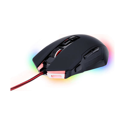 Mouse Gaming Redragon Dagger 2 USB óptico 10000 DPI 8 botones RGB Aluminio, Negro (M715RGB-1)