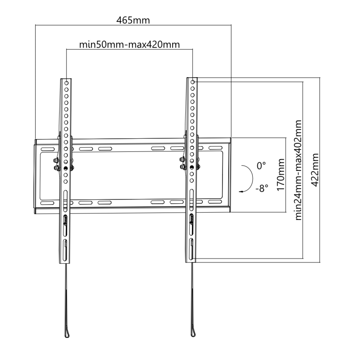 Soporte de Pared FIJO para TV  OVALTECH De 32