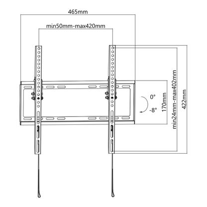Soporte de Pared FIJO para TV  OVALTECH De 32