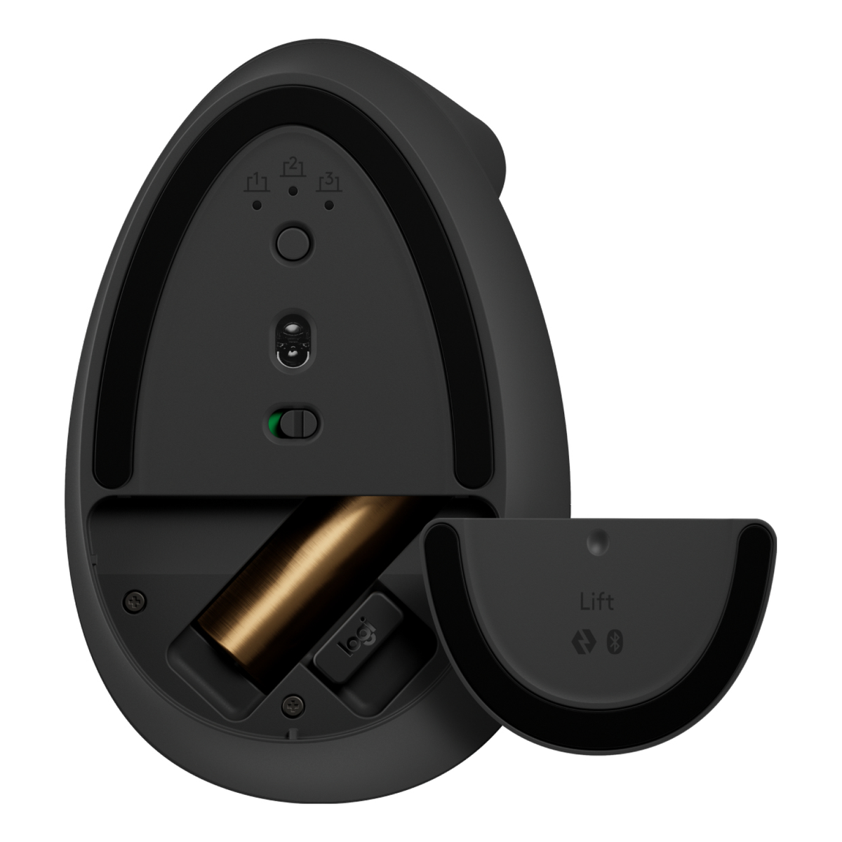 Mouse Logitech LIFT VERTICAL Bluetooth/2.4 GHz óptico 4000 DPI 6 botones ergonómico Grafito (910-006466)