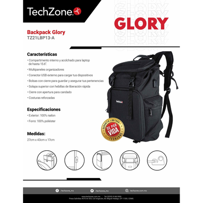 Backpack  TECHZONE TZ21LBP13-B