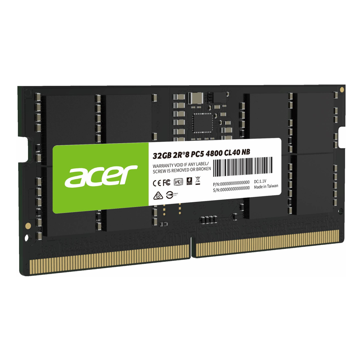 Memoria RAM para Laptop Acer SD200 32 GB DDR5 4800 MHz (BL.9BWWA.417)