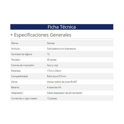 Calculadora Nextep NE-195