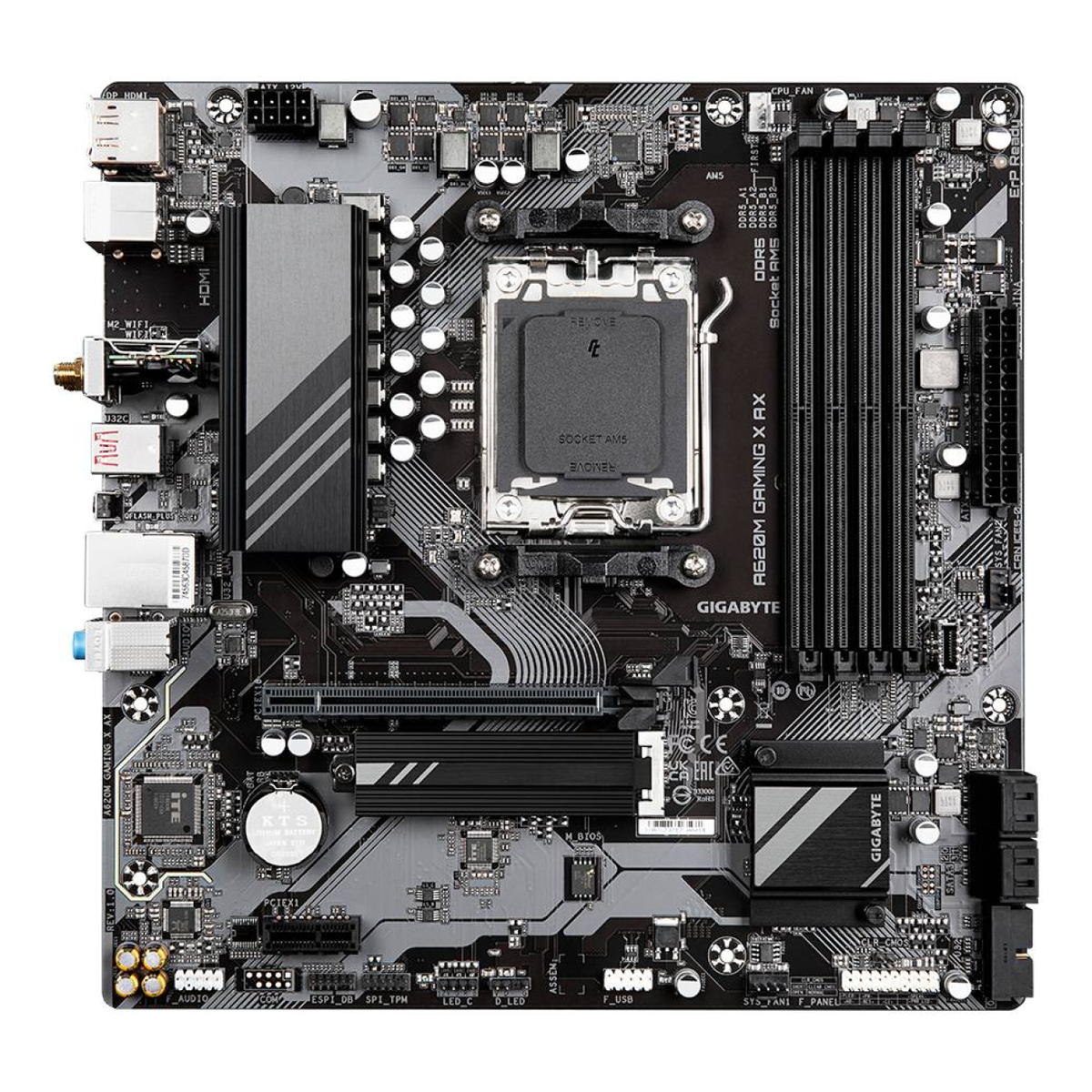 Motherboard Gaming Gigabyte A620M GAMING X AX Socket AM5 Micro-ATX DDR5 Wi-Fi 6E