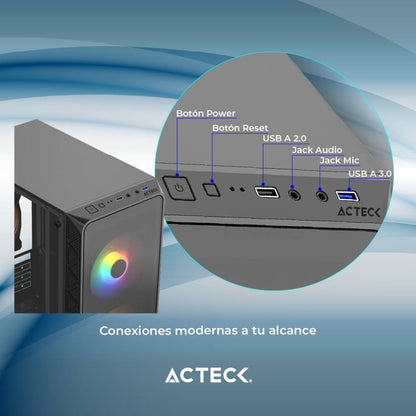 Gabinetes para Computadoras ACTECK DOOM PRO CRYSTAL GI730C