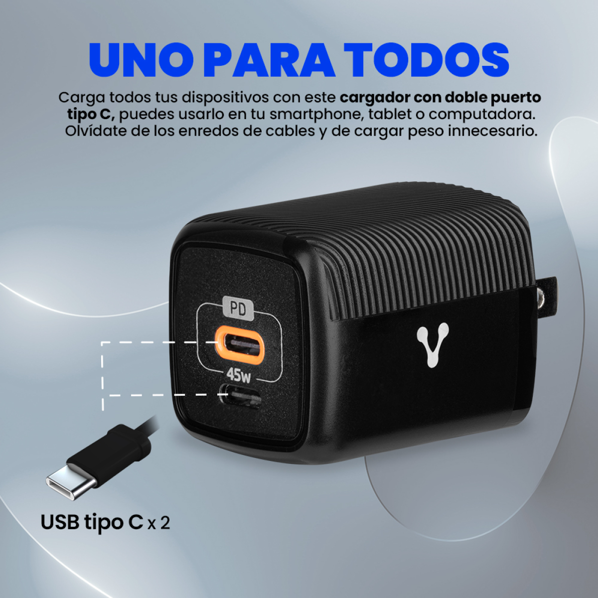 Cargador VORAGO AU-402-BK